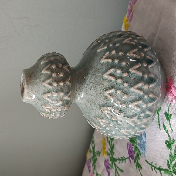 Glass beachy bottle decor 6" high 14" widest girth - Picture 1 of 4